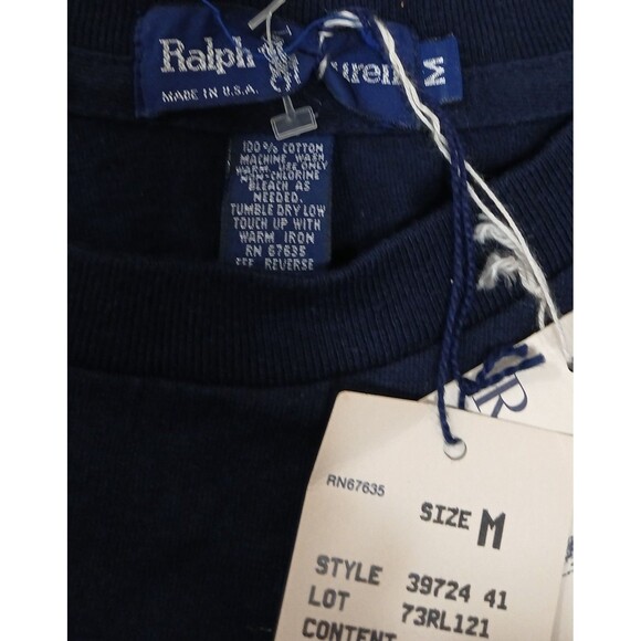 Vintage Deadstock Ralph Lauren RL-93 Sleeveless Vest Tank Navy Blue NWT Rare - Picture 7 of 7